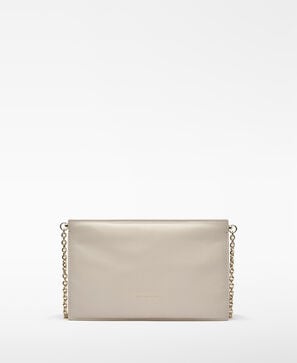 Leather padded clutch woman
