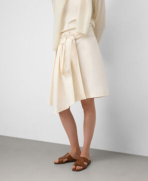 Draped skirt trousers woman