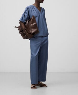 Pantal&oacute;n recto algod&oacute;n mujer