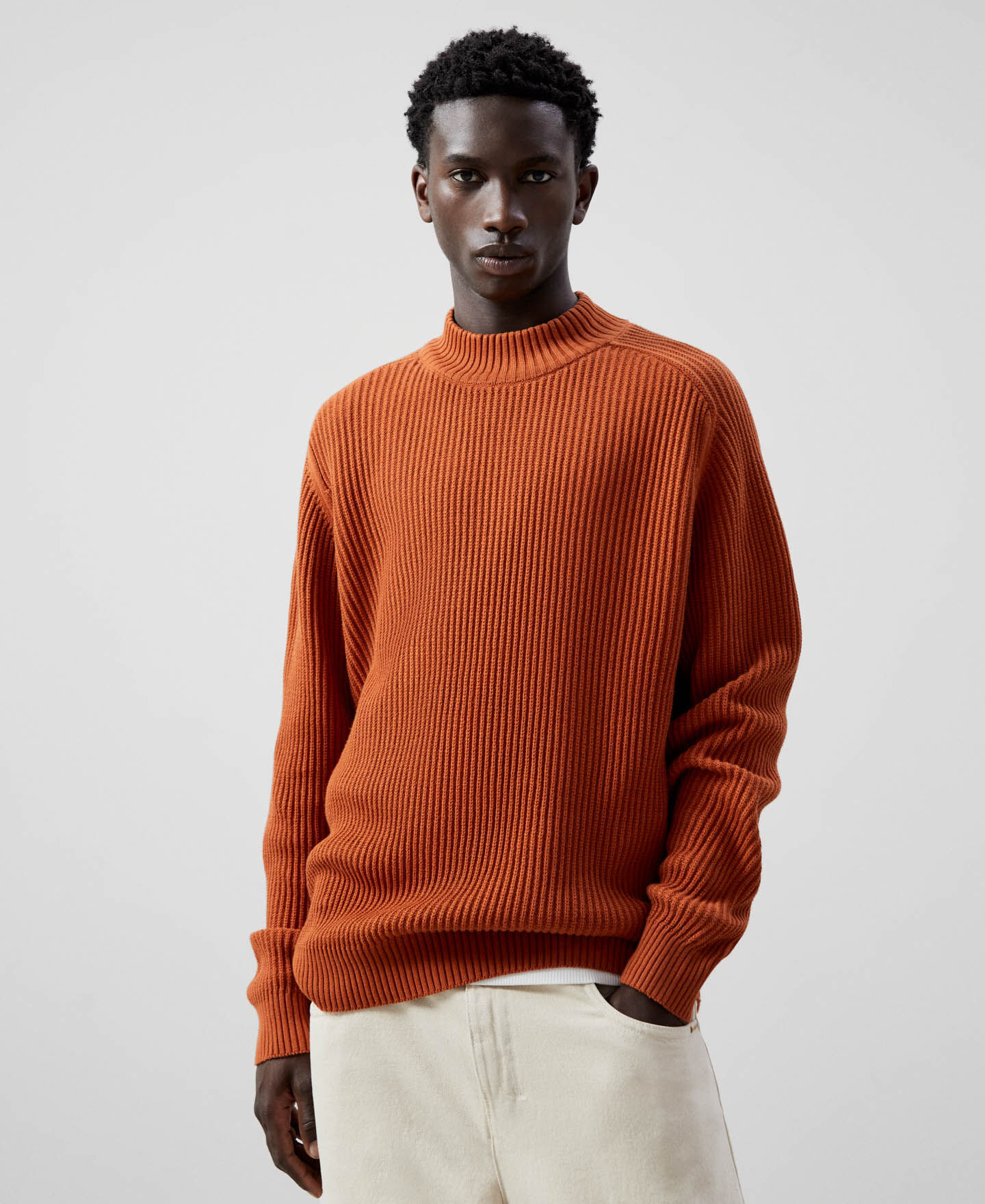 Cotton turtleneck sweater