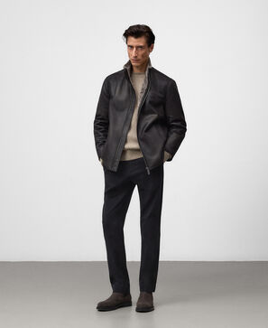 Chaqueta Piel No Piel cuello tira hombre