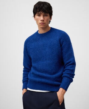 Jersey punto cuello caja hombre