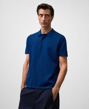 Regular fit heather polo shirt man