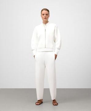 Knit bomber woman