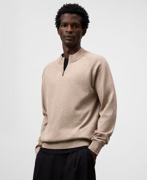 Half-zip perkins collar sweater man