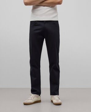 Cotton denim trousers man