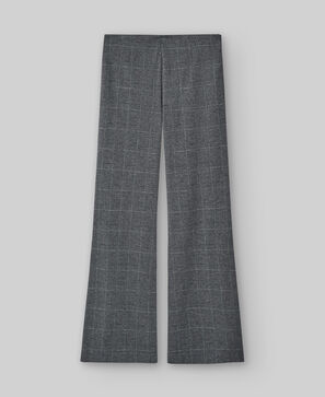 Knit fabric flare trousers woman