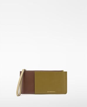 Dorna leather tricolor large coin purse