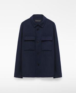 Double-faced overshirt with pockets