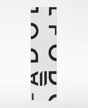 Bufanda bicolor maxi logo jacquard mujer