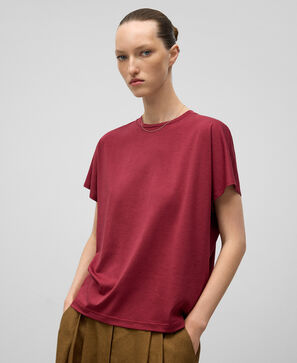 Short sleeve crew collar T-shirt woman