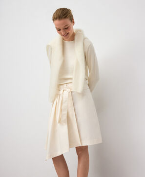 Draped skirt trousers woman