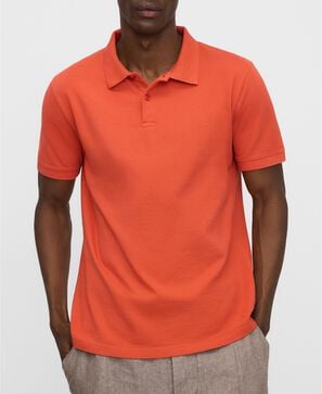 Regular fit organic cotton piqu&eacute; polo