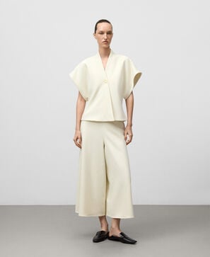 Pantalón culotte textura mujer