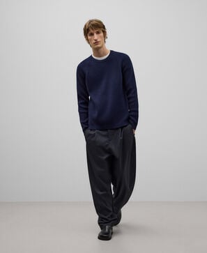 Jersey algod&oacute;n azul marino hombre