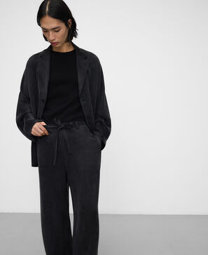 Relaxed fit trousers with cord detail