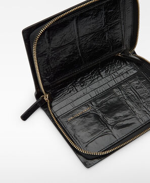 Mica croc-embossed wallet woman
