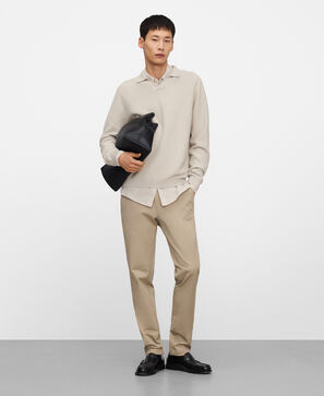 Cotton slim fit chino trousers