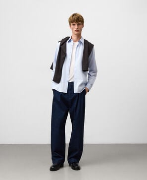 Pantalón chino denim algodón hombre