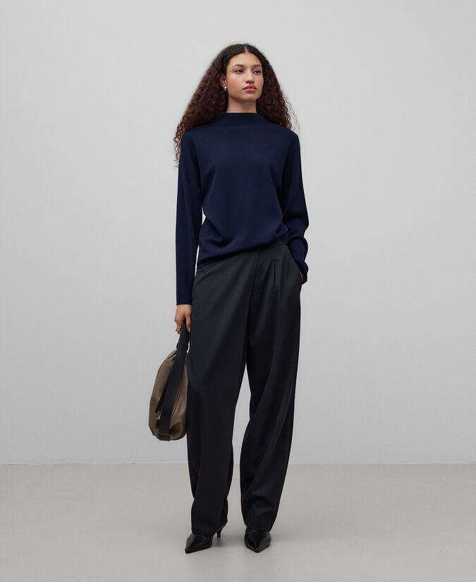 Adolfo dominguez Jersey punto goma lana merino mujer Envío gratis | Ropa