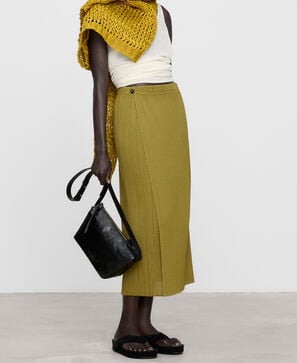 Crinkle wrap skirt