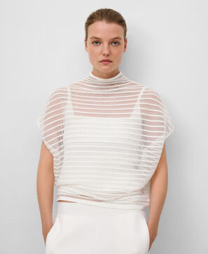 Jersey transparente rayas mujer