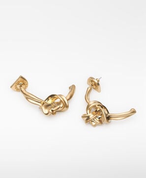 Metal knot earrings