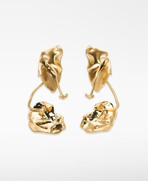 Metal flower earrings