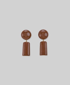 Pendientes geom&eacute;tricos resina mujer