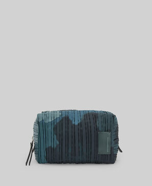 Printed crinkle toiletry bag woman