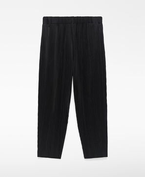 Barrel fit crinkle trousers man