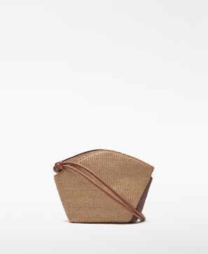 Bandolera Eclipse bicolor textura rafia