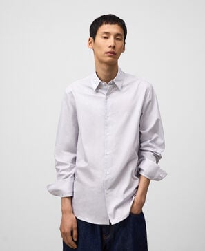 Striped regular fit shirt man