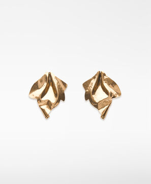 Embossed large earrings woman