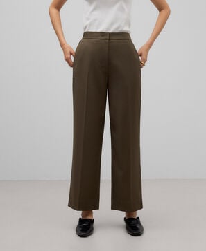 Pantal&oacute;n tobillero recto mujer