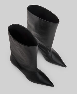 Responsible leather mid-calf boot woman