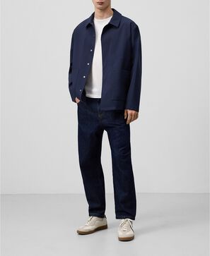Barrel fit cotton denim trousers man