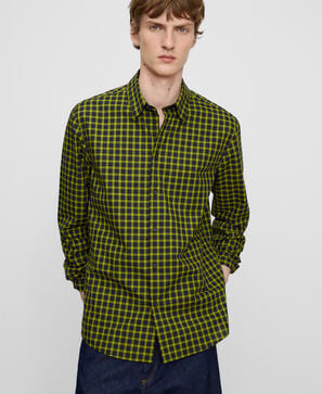 Camisa regular fit cuadros algod&oacute;n