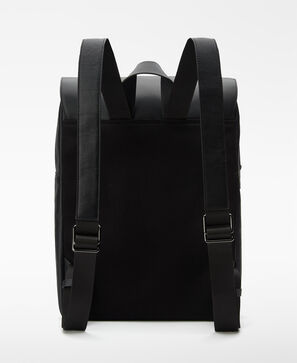 Leather compact backpack man