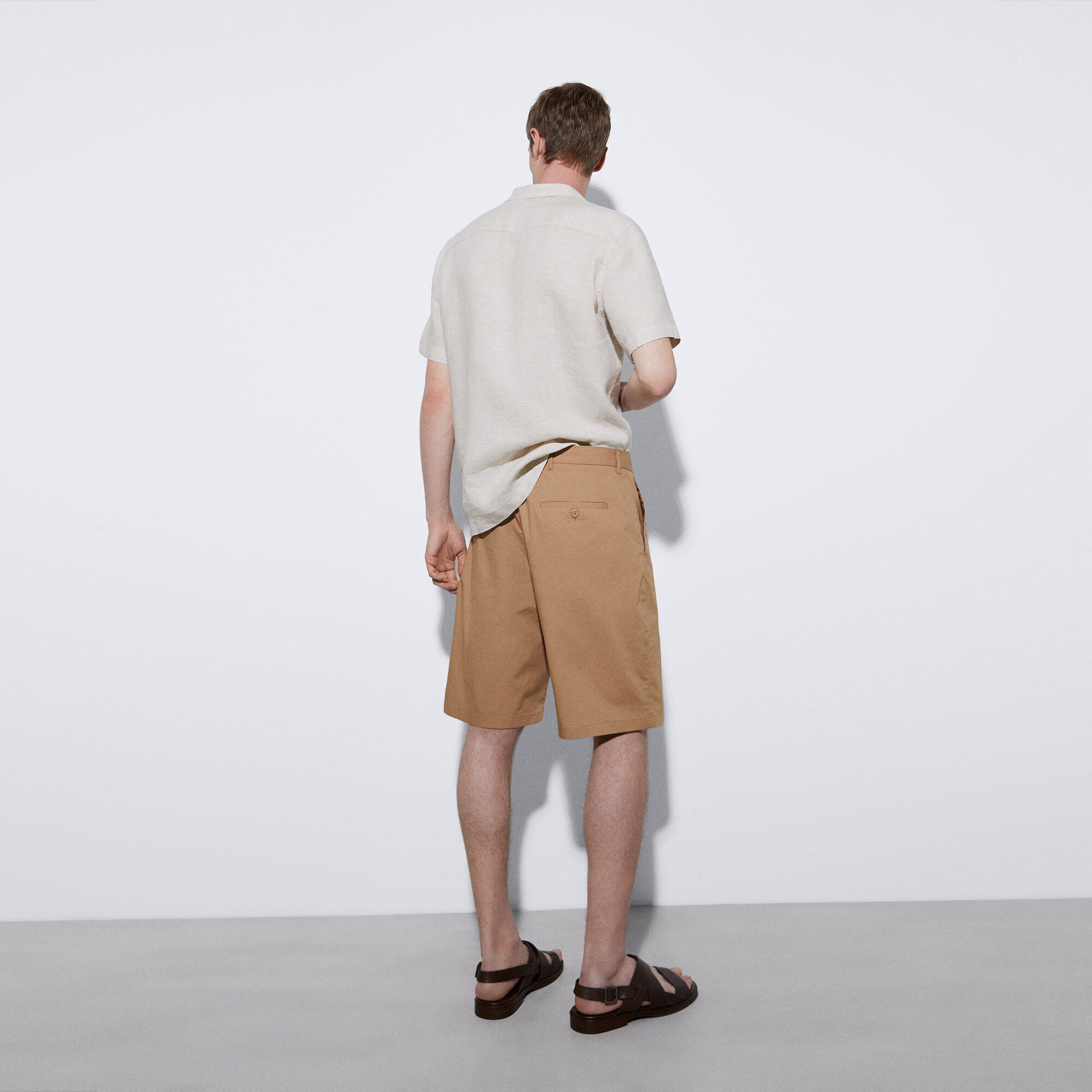 Cotton poplin Bermuda shorts