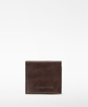 Leather expandable wallet man