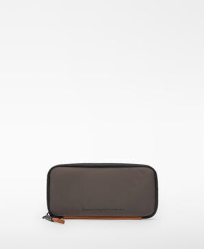 Nylon two-tone large wallet woman