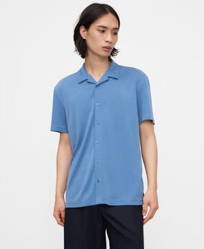 Chemise &agrave; col bowling en modal