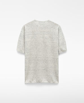 Camiseta relaxed fit punto melange lino