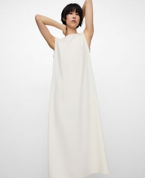 Vestido asim&eacute;trico bicolor