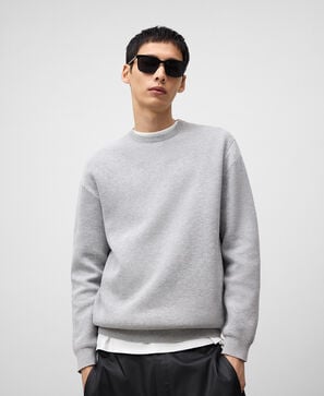Cotton structured knit sweater man