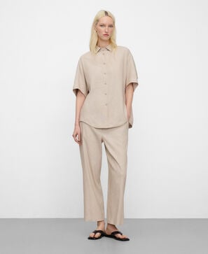 Microprint oversize shirt
