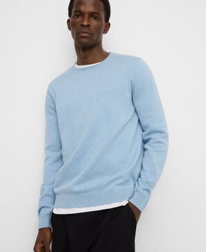Organic cotton rolled neck sweater