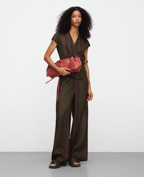 Top cruzado rayas ramio