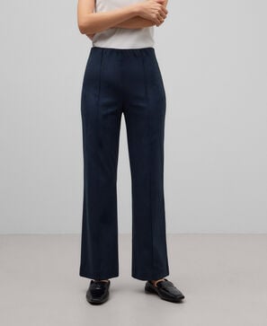 Pantal&oacute;n tobillero azul marino mujer